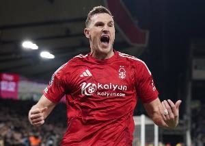 开场5分钟破门，伍德创造诺丁汉森林队史英超首轮最快进球纪录